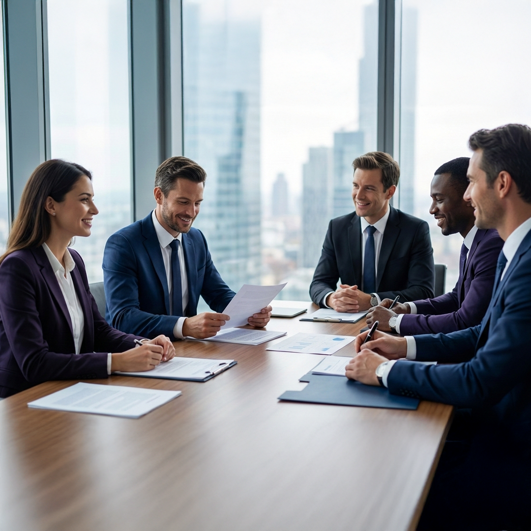 Professional meeting in a modern office